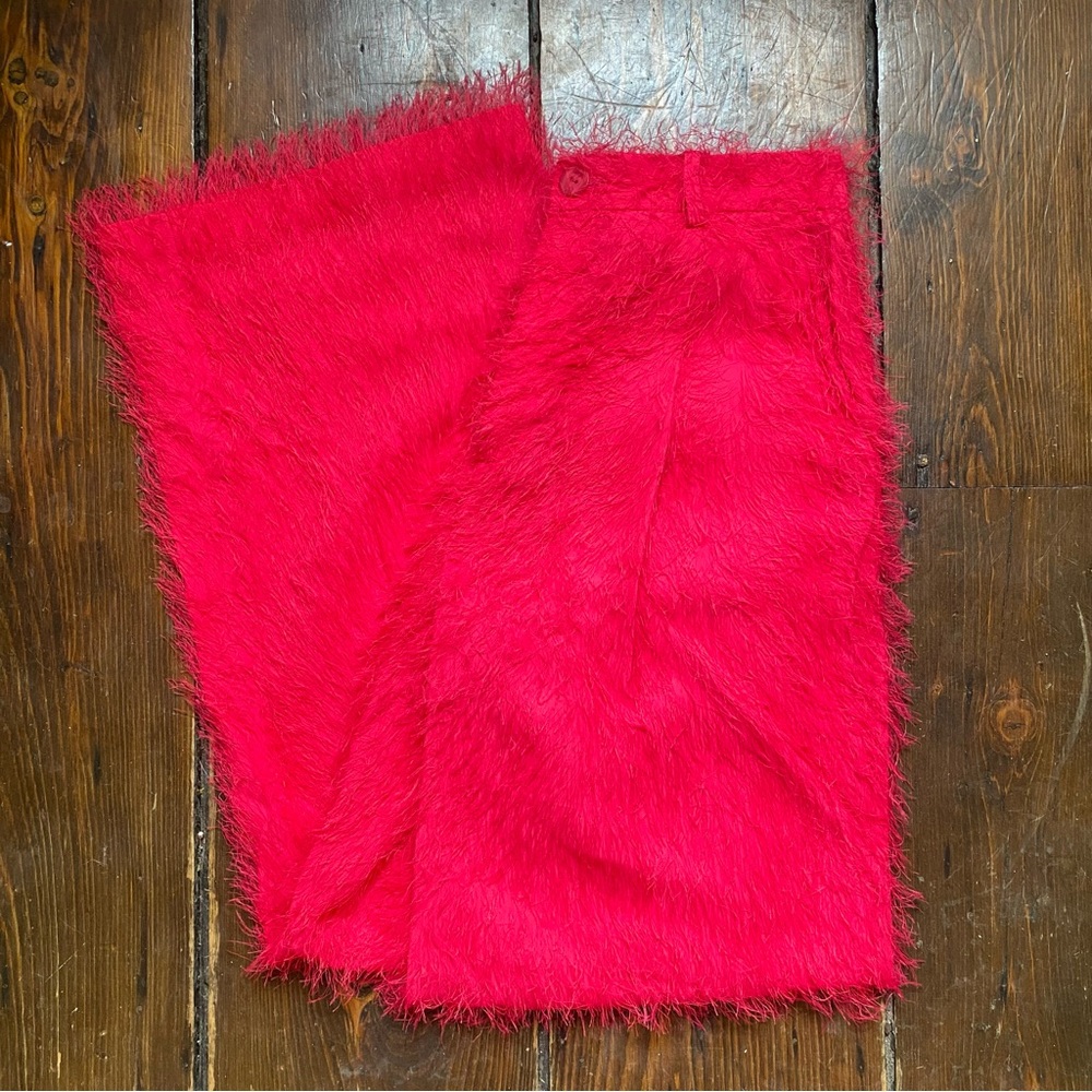 LAPOINTE NWT Magenta Feather Wide Leg Pants Size 4